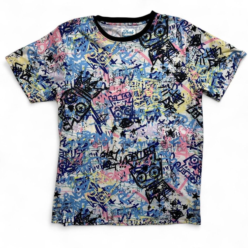 Fresh Prints of Bel‑Air by Drill Men’s Graffiti Print Shirt (XL)